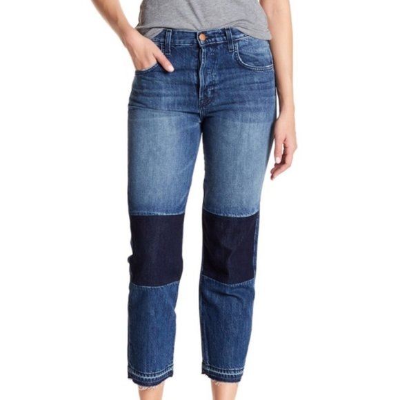 J Brand Low Rise Cuffed Two Tone Jeans - Picture 4 of 4